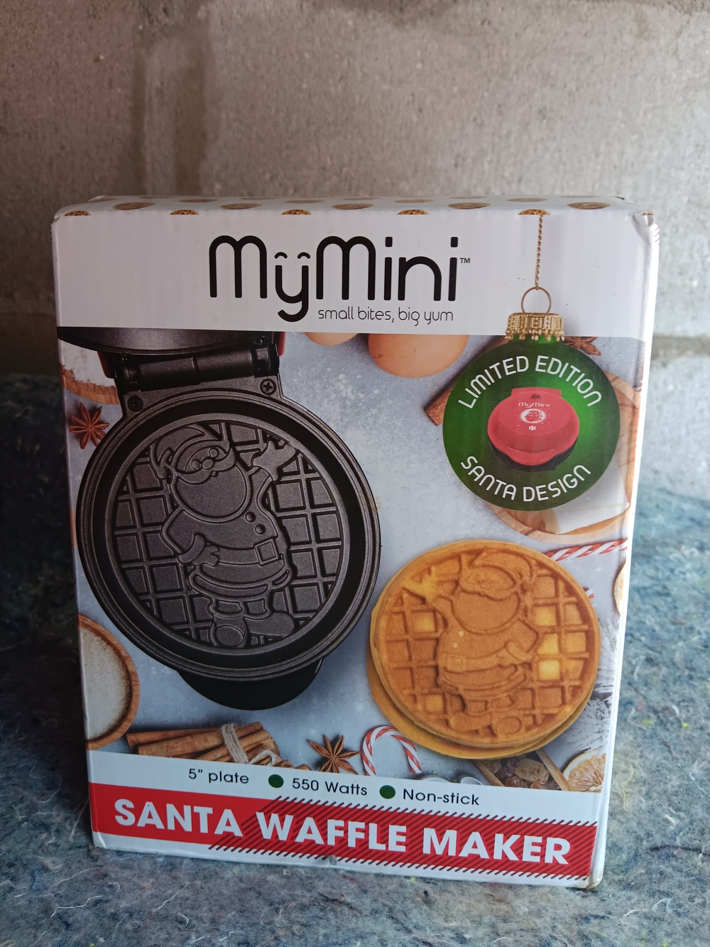 MyMini Santa Waffle Maker - Red Accents